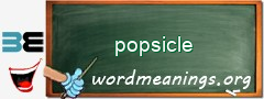 WordMeaning blackboard for popsicle